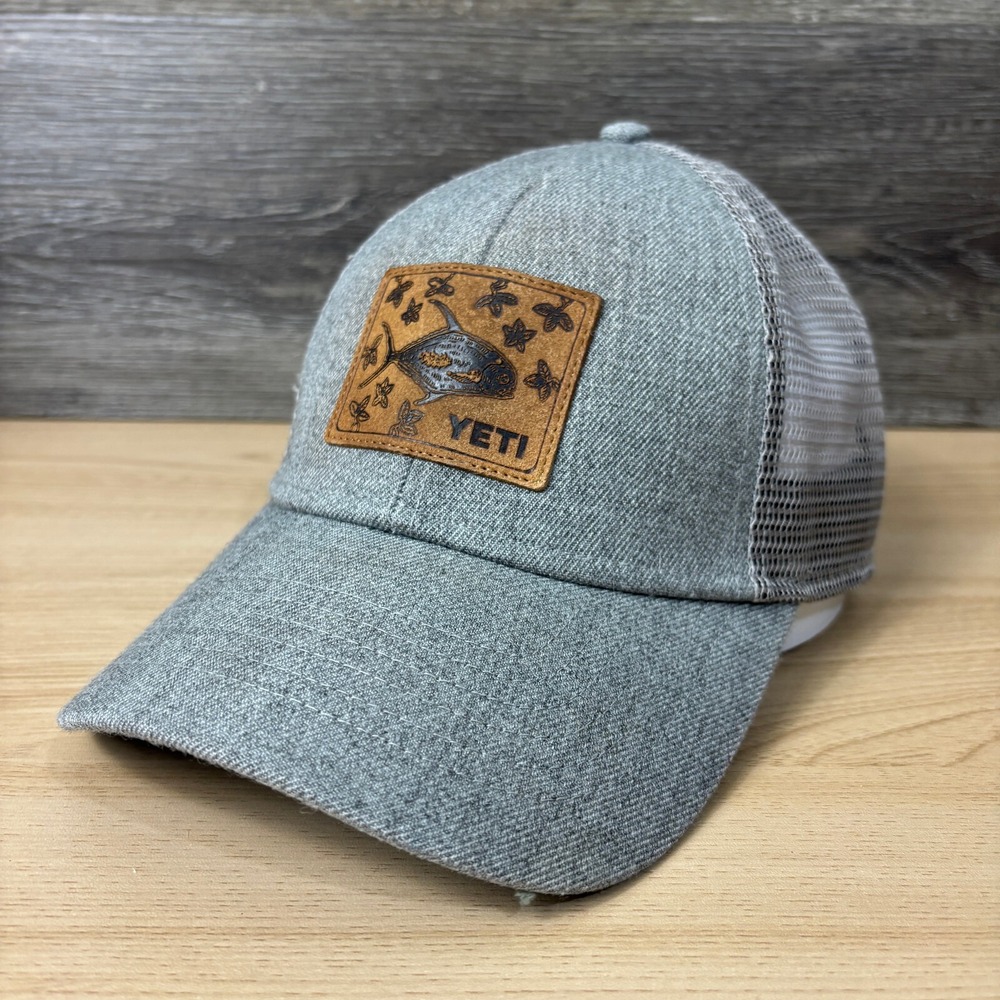 Yeti Coolers Hat Cap Snap Back Gray Outdoors Jonathan Marquardt Fishing